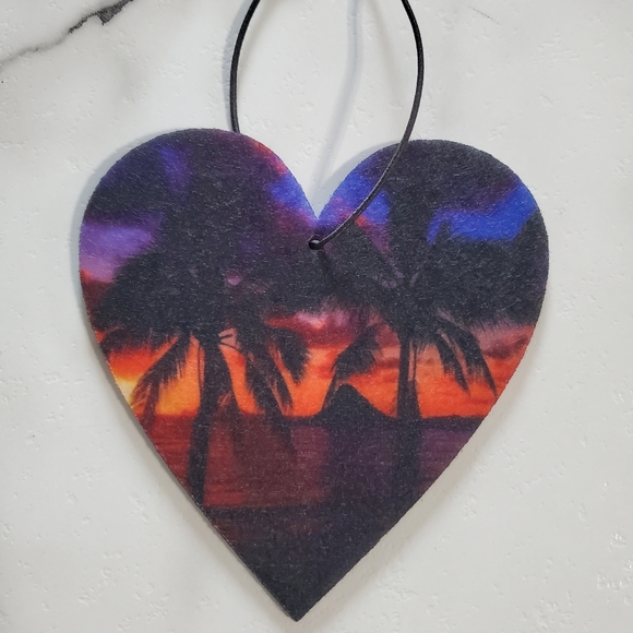 Palm Trees at Sunset Car Air Freshener - Picture 1 of 5